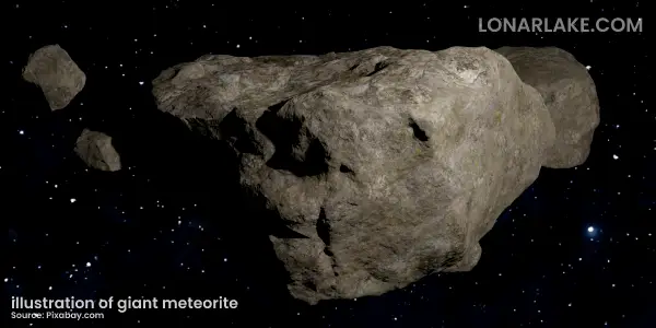 illustration of a giant meteorite